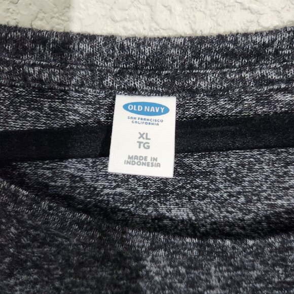 Old Navy Womens Heathered Dark Charcoal Long Sleeve Lightweight Top XL Cottage - Picture 2 of 9